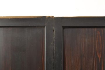 アンティーク建具　明治　シックな和の風情漂う帯戸4枚セット(引き戸、板戸)(R-056457)