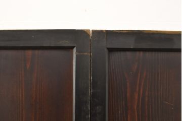 アンティーク建具　明治　シックな和の風情漂う帯戸4枚セット(引き戸、板戸)(R-056457)