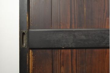 アンティーク建具　明治　シックな和の風情漂う帯戸4枚セット(引き戸、板戸)(R-056457)