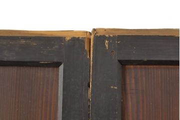 アンティーク建具　明治　シックな和の風情漂う帯戸4枚セット(引き戸、板戸)(R-056457)