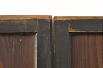 アンティーク建具　明治　シックな和の風情漂う帯戸4枚セット(引き戸、板戸)(R-056457)