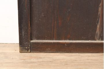 アンティーク建具　明治　シックな和の風情漂う帯戸1枚(引き戸、板戸)(R-056459)