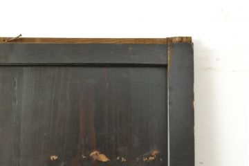 アンティーク建具　明治　シックな和の風情漂う帯戸1枚(引き戸、板戸)(R-056459)