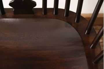 中古　美品　松本民芸家具　#44A型　洋風のクラシカルなデザインが美しいウィンザーチェア(アームチェア、椅子、イス、ウインザーチェア)(定価約18万円)(R-056468)