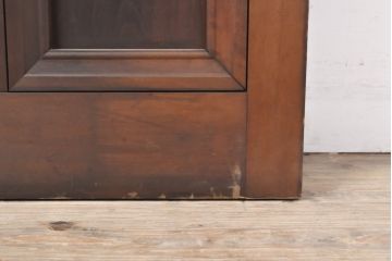 アンティーク建具　大きなガラス窓が付いたノスタルジックな木製ドア1枚(扉)(R-056470)