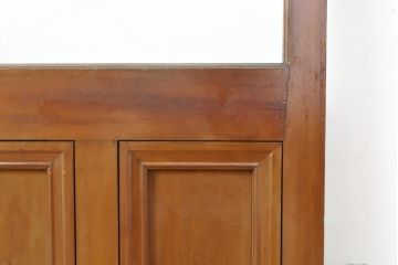 アンティーク建具　大きなガラス窓が付いたノスタルジックな木製ドア1枚(扉)(R-056470)
