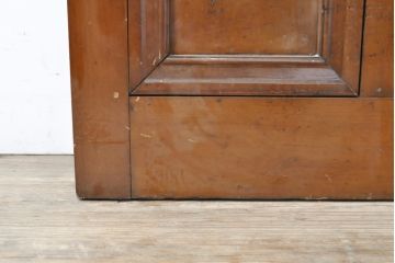 アンティーク建具　大きなガラス窓が付いたノスタルジックな木製ドア1枚(扉)(R-056470)