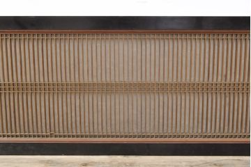 アンティーク建具　整然と並んだ格子が美しい筬欄間1枚(オサランマ、明り取り)(R-056473)