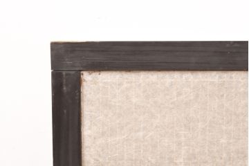 アンティーク建具　整然と並んだ格子が美しい筬欄間1枚(オサランマ、明り取り)(R-056473)