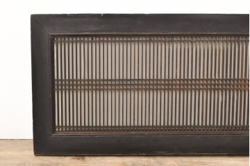 アンティーク建具　整然と並んだ格子が美しい筬欄間1枚(オサランマ、明り取り)(R-056474)