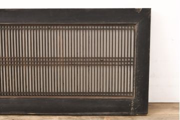 アンティーク建具　整然と並んだ格子が美しい筬欄間1枚(オサランマ、明り取り)(R-056474)