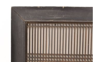 アンティーク建具　整然と並んだ格子が美しい筬欄間1枚(オサランマ、明り取り)(R-056474)