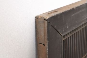 アンティーク建具　整然と並んだ格子が美しい筬欄間1枚(オサランマ、明り取り)(R-056474)