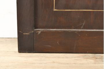 アンティーク建具　大正ロマン　大きなグリーンのダイヤガラスが印象的な色ガラス窓1枚(ガラス戸)(R-056479)