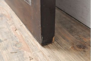 アンティーク建具　大正ロマン　大きなグリーンのダイヤガラスが印象的な色ガラス窓1枚(ガラス戸)(R-056479)