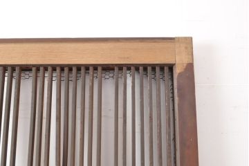 アンティーク建具　総欅材　和風の玄関におすすめ　格子蔵戸1枚(引き戸、玄関戸)(R-056482)
