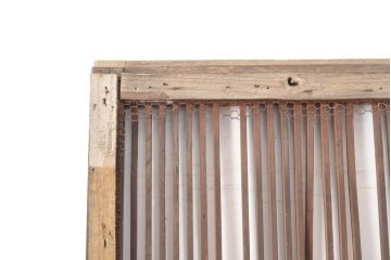 アンティーク建具　総欅材　和風の玄関におすすめ　格子蔵戸1枚(引き戸、玄関戸)(R-056482)