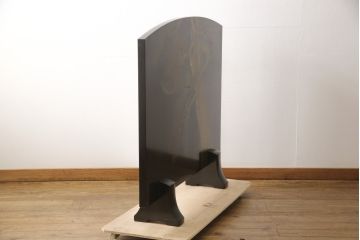 中古　和の趣溢れる月と松の絵が空間を盛り立てる輪島衝立(仕切り、パーテーション、つい立て)(R-056496)