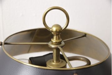 和製ヴィンテージ　山菊工芸　高級感漂うデザインが魅力的なテーブルスタンド(テーブルランプ、卓上照明、シェード、ビンテージ)(R-056499)