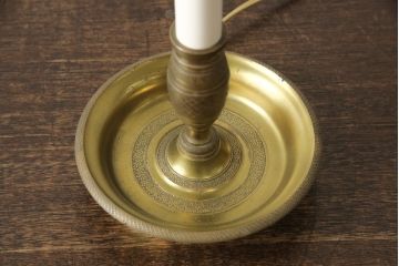 和製ヴィンテージ　山菊工芸　高級感漂うデザインが魅力的なテーブルスタンド(テーブルランプ、卓上照明、シェード、ビンテージ)(R-056499)