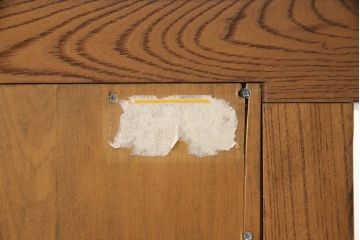 中古　美品　高級国産手造り家具　総ケヤキ　上質な和の空間づくりに取り入れたい水屋箪笥サイドボード(食器棚、戸棚、収納棚、キャビネット)(R-056503)