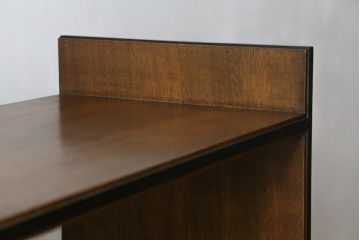 ビンテージ　彫刻・漆塗り　高級民芸・工芸家具　和モダンで美しい飾り棚(茶棚、茶箪笥、サイドキャビネット、ヴィンテージ)(R-056505)
