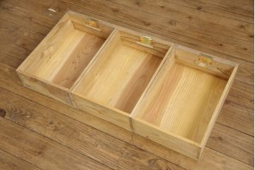 和製アンティーク　整った木目が美しい桐箪笥ローボード(テレビ台、テレビボード、収納棚、桐たんす)(R-056506)