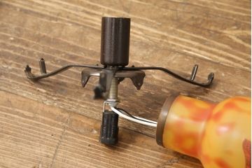 中古　エミールガレ風　トンボと自然の情景を描いた美しいテーブルスタンド(テーブルライト、ランプ、照明)(R-056511)