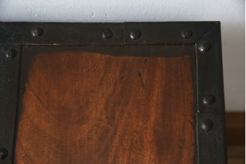 和製アンティーク　明治大正期　堅牢な金具・造りが素晴らしい船箪笥(掛硯型、懸硯型、時代箪笥、和たんす、小物収納、小箪笥)(R-056518)