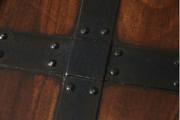 和製アンティーク　明治大正期　堅牢な金具・造りが素晴らしい船箪笥(掛硯型、懸硯型、時代箪笥、和たんす、小物収納、小箪笥)(R-056518)