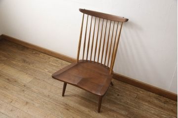 ヴィンテージ　ジョージナカシマ　LOUNGE CHAIR　CN102　ウォールナット　モダンに洗練された佇まいのラウンジチェア(ジョージ・ナカシマ、イス、椅子、ビンテージ)(R-056537)