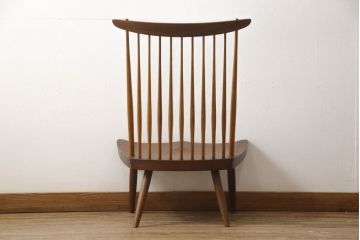 ヴィンテージ　ジョージナカシマ　LOUNGE CHAIR　CN102　ウォールナット　モダンに洗練された佇まいのラウンジチェア(ジョージ・ナカシマ、イス、椅子、ビンテージ)(R-056537)