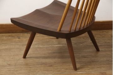 ヴィンテージ　ジョージナカシマ　LOUNGE CHAIR　CN102　ウォールナット　モダンに洗練された佇まいのラウンジチェア(ジョージ・ナカシマ、イス、椅子、ビンテージ)(R-056537)