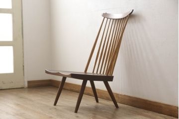 ヴィンテージ　ジョージナカシマ　LOUNGE CHAIR　CN102　ウォールナット　モダンに洗練された佇まいのラウンジチェア(ジョージ・ナカシマ、イス、椅子、ビンテージ)(R-056538)