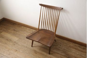 ヴィンテージ　ジョージナカシマ　LOUNGE CHAIR　CN102　ウォールナット　モダンに洗練された佇まいのラウンジチェア(ジョージ・ナカシマ、イス、椅子、ビンテージ)(R-056538)