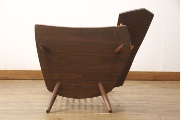 ヴィンテージ　ジョージナカシマ　LOUNGE ARM(ラウンジアーム)　One Arm(ワンアーム、片肘)　CN103　ウォールナット材製!モダンに洗練された左アーム付きラウンジチェア(ジョージ・ナカシマ、イス、椅子、ビンテージ)(R-056539)