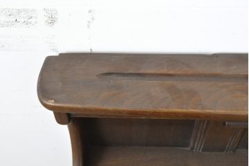 中古　美品　ERCOL(アーコール)　おしゃれなディスプレイが楽しめる壁掛け収納棚(飾り棚、ウォールラック、ウォールシェルフ)(R-056548)
