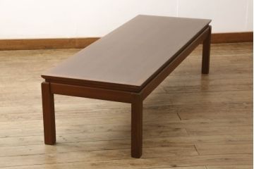 デンマークビンテージ　北欧家具　チーク材製　横長サイズのセンターテーブル(ローテーブル、ヴィンテージ)(R-056549)
