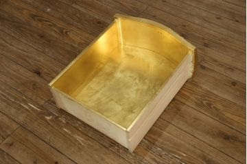 中古　SILIK(シリック)　EOLOシリーズ　842K　ロココ調　チェスト付き　サイドテーブル付き　ゴージャスな雰囲気あふれる2人掛けソファ(二人掛けソファ、2P、3人掛け)(定価約180万円)(R-056552)