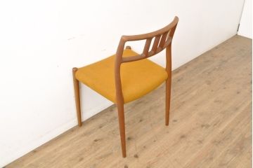 デンマークビンテージ　北欧家具　チーク材　J.L.モラー　デザインモデル79　ナチュラルスタイルの空間づくりにおすすめのダイニングチェア2脚セット(ダイニングチェア、椅子、アームレスチェア、イス、ヴィンテージ)(R-056558)