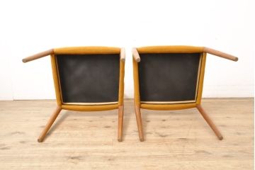 デンマークビンテージ　北欧家具　チーク材　J.L.モラー　デザインモデル79　ナチュラルスタイルの空間づくりにおすすめのダイニングチェア2脚セット(ダイニングチェア、椅子、アームレスチェア、イス、ヴィンテージ)(R-056558)