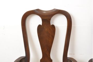 中古　DREXEL HERITAGE(ドレクセルヘリテイジ)　VINTAGE CHERRY(ビンテージチェリー)シリーズの猫脚付きアームチェア2脚セット(ダイニングチェア、椅子、イス)(R-056559)