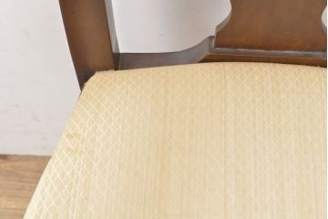 中古　DREXEL HERITAGE(ドレクセルヘリテイジ)　VINTAGE CHERRY(ビンテージチェリー)シリーズの猫脚付きアームチェア2脚セット(ダイニングチェア、椅子、イス)(R-056559)