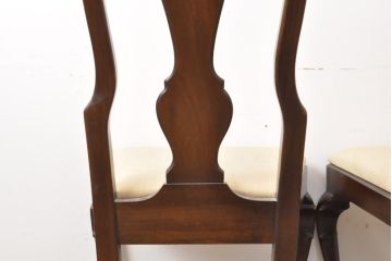 中古　DREXEL HERITAGE(ドレクセルヘリテイジ)　VINTAGE CHERRY(ビンテージチェリー)シリーズの猫脚付きチェア2脚セット(ダイニングチェア、椅子、イス)(R-056560)