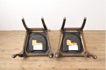 中古　DREXEL HERITAGE(ドレクセルヘリテイジ)　VINTAGE CHERRY(ビンテージチェリー)シリーズの猫脚付きチェア2脚セット(ダイニングチェア、椅子、イス)(R-056560)