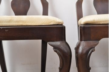 中古　DREXEL HERITAGE(ドレクセルヘリテイジ)　VINTAGE CHERRY(ビンテージチェリー)シリーズの猫脚付きチェア4脚セット(ダイニングチェア、椅子、イス)(R-056561)