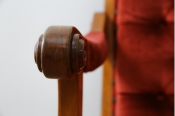 中古　横浜ダニエル(daniel)　ヨーロピアンな部屋づくりにおすすめ!ブーツワイドアームチェア　定価約30万円　(R-056566)