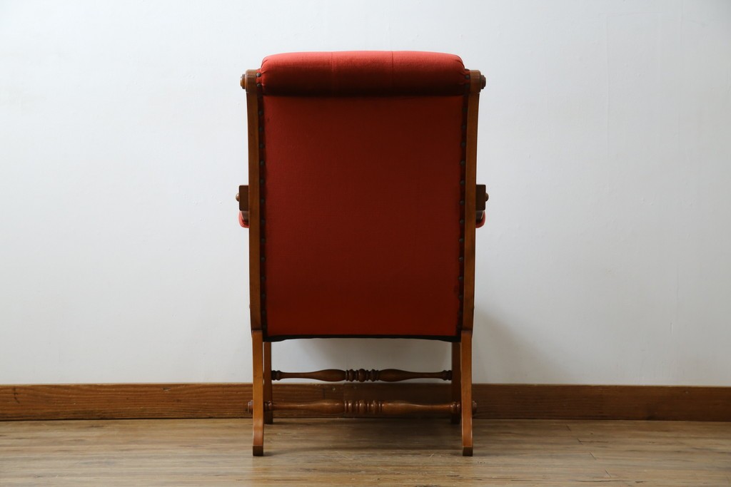 中古　横浜ダニエル(daniel)　ヨーロピアンな部屋づくりにおすすめ!ブーツワイドアームチェア　定価約30万円　(R-056566)