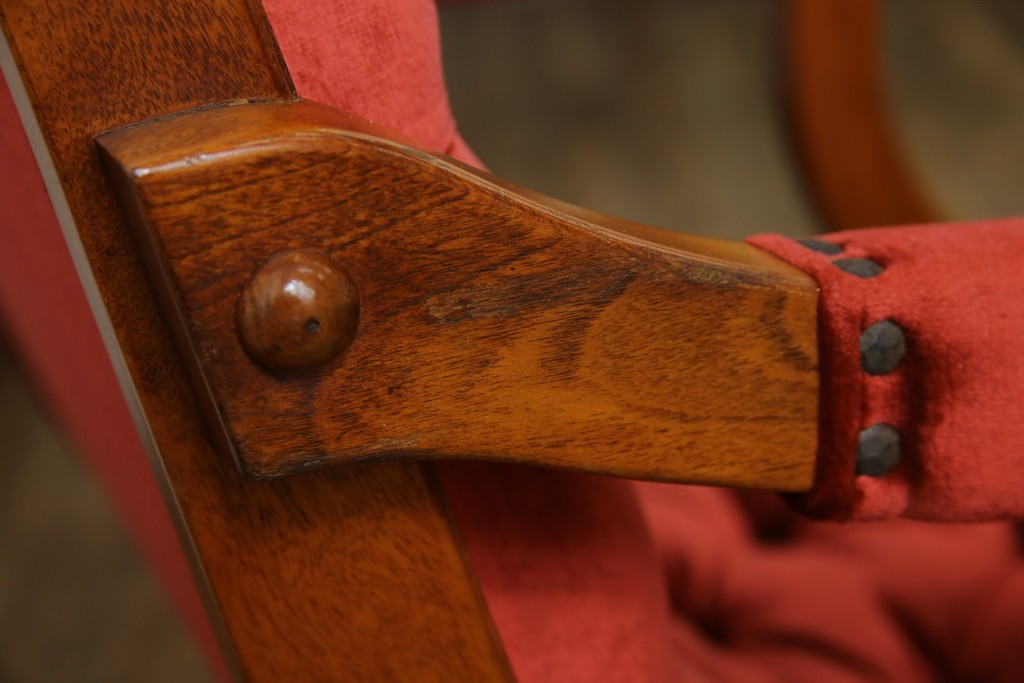 中古　横浜ダニエル(daniel)　ヨーロピアンな部屋づくりにおすすめ!ブーツワイドアームチェア　定価約30万円　(R-056566)