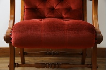 中古　横浜ダニエル(daniel)　ヨーロピアンな部屋づくりにおすすめ!ブーツワイドアームチェア　定価約30万円　(R-056566)